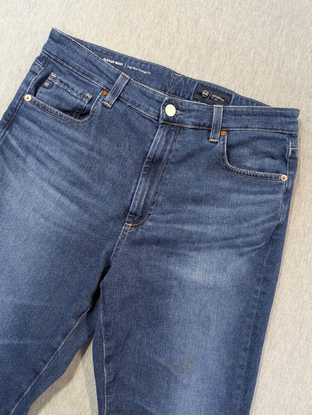 AG Adriano Goldschmied Alexxis Boot Jeans Women's 31R Blue High Rise Vintage Fit